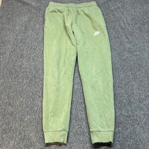 Nike Men Sweatpants Joggers Green Size Small Cotton Blend Casual Athletic BV2671